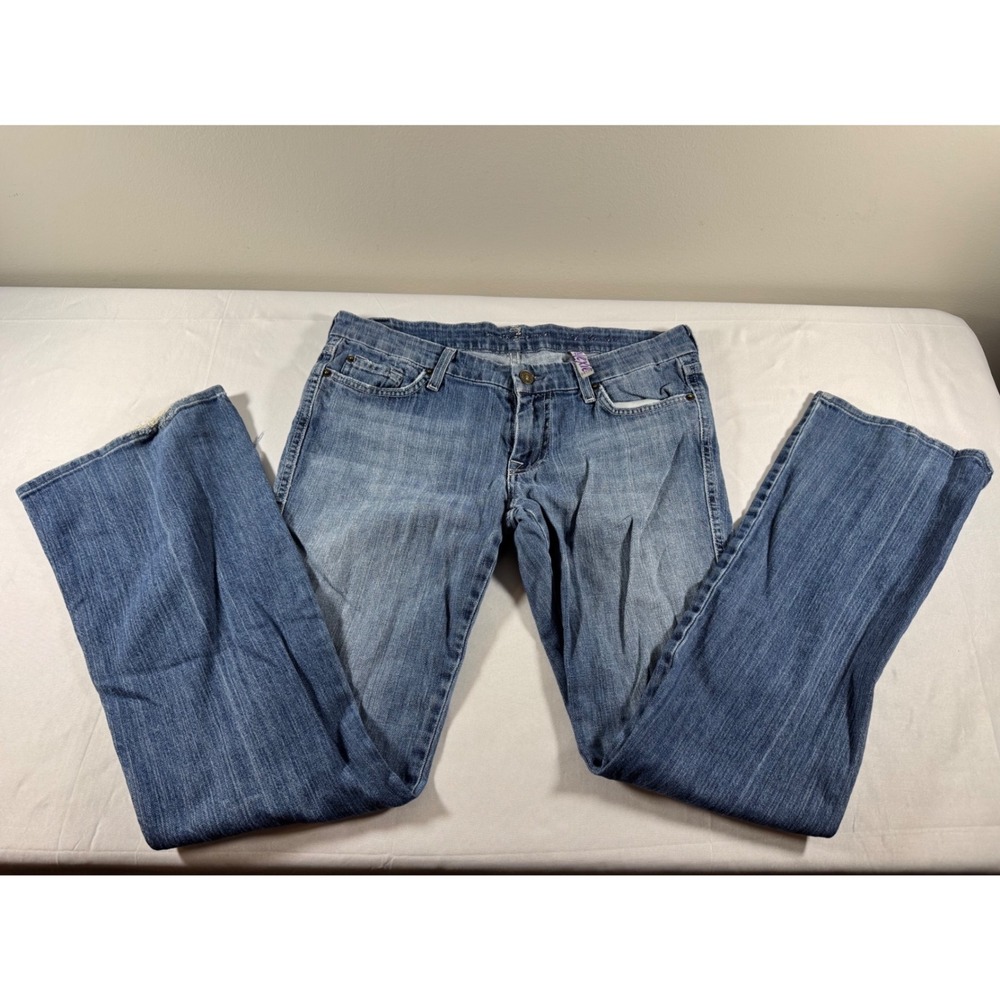 VTG Y2Y 7 For All Mankind The Lexie Petite A-Pocket Bootcut Jeans Blue Size 30